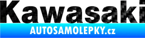 Samolepka Kawasaki 3D karbon černý