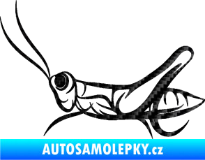 Samolepka Kobylka 001 levá 3D karbon černý
