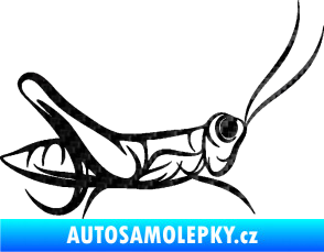 Samolepka Kobylka 001 pravá 3D karbon černý