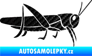 Samolepka Kobylka 002 pravá 3D karbon černý
