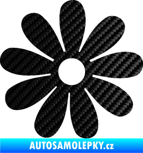 Samolepka Kopretina 001 3D karbon černý