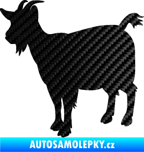 Samolepka Koza 001 levá 3D karbon černý