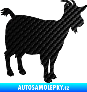 Samolepka Koza 001 pravá 3D karbon černý