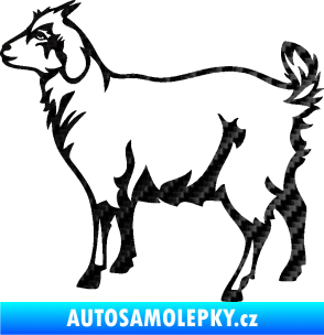 Samolepka Koza 002 levá 3D karbon černý