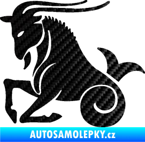 Samolepka Kozoroh 004 levá 3D karbon černý