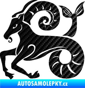 Samolepka Kozoroh 005 levá 3D karbon černý