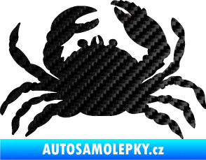 Samolepka Krab 001 pravá 3D karbon černý