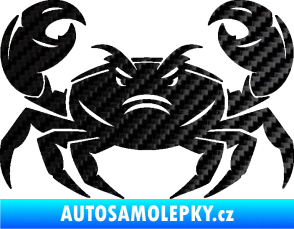 Samolepka Krab 003 3D karbon černý