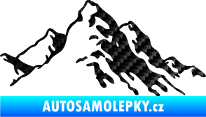 Samolepka Krajina hory 006 pravá 3D karbon černý