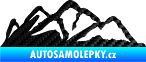 Samolepka Krajina hory 013 levá 3D karbon černý