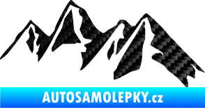 Samolepka Krajina hory 015 pravá 3D karbon černý