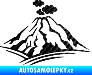 Samolepka Krajina hory 018 pravá 3D karbon černý