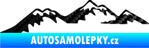 Samolepka Krajina hory 020 levá 3D karbon černý
