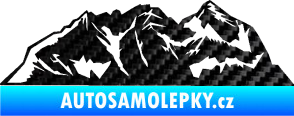 Samolepka Krajina hory 024 levá 3D karbon černý