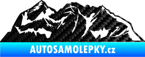 Samolepka Krajina hory 024 pravá 3D karbon černý