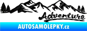 Samolepka Krajina hory 028 pravá 3D karbon černý