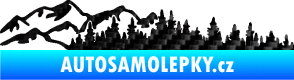 Samolepka Krajina hory 030 levá 3D karbon černý