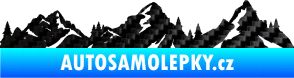 Samolepka Krajina hory 035 levá 3D karbon černý
