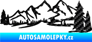 Samolepka Krajina hory 038 pravá 3D karbon černý