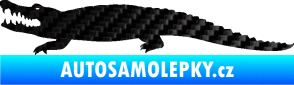 Samolepka Krokodýl 002 levá 3D karbon černý