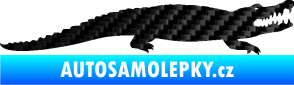 Samolepka Krokodýl 002 pravá 3D karbon černý