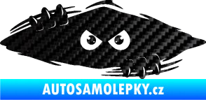 Samolepka Kuk 003 pravá šmírák 3D karbon černý