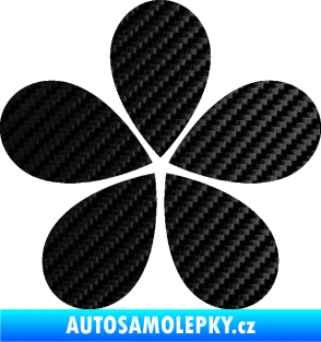Samolepka Květina dekor 031 3D karbon černý