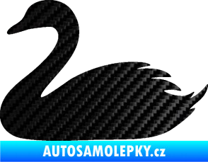Samolepka Labuť 001 levá 3D karbon černý