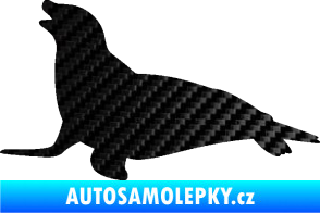 Samolepka Lachtan 002 levá 3D karbon černý