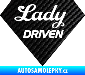 Samolepka Lady driven diamant 3D karbon černý
