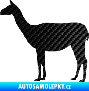 Samolepka Lama 001 levá 3D karbon černý