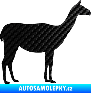Samolepka Lama 001 pravá 3D karbon černý