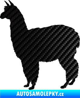Samolepka Lama 002 levá alpaka 3D karbon černý