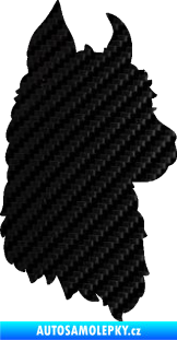 Samolepka Lama 006 pravá silueta 3D karbon černý