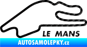 Samolepka Okruh Le Mans 3D karbon černý