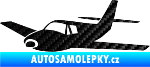 Samolepka Letadlo 001 levá 3D karbon černý