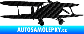 Samolepka Letadlo 006 pravá 3D karbon černý