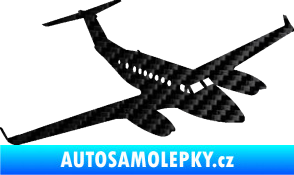 Samolepka Letadlo 010 pravá 3D karbon černý