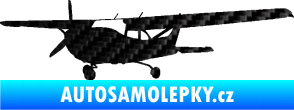 Samolepka Letadlo 014 levá 3D karbon černý