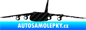 Samolepka Letadlo 015 levá 3D karbon černý