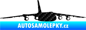 Samolepka Letadlo 015 pravá 3D karbon černý