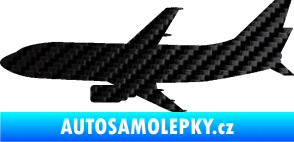 Samolepka Letadlo 019 levá Boeing 737 3D karbon černý