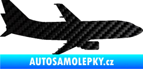 Samolepka Letadlo 019 pravá Boeing 737 3D karbon černý
