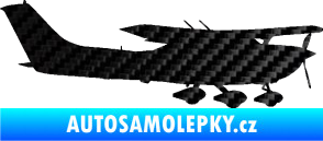 Samolepka Letadlo 021 pravá Cessna 182 3D karbon černý