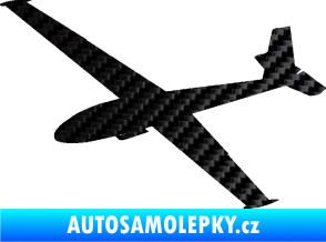Samolepka Letadlo 025 levá kluzák 3D karbon černý