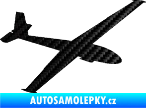 Samolepka Letadlo 025 pravá kluzák 3D karbon černý