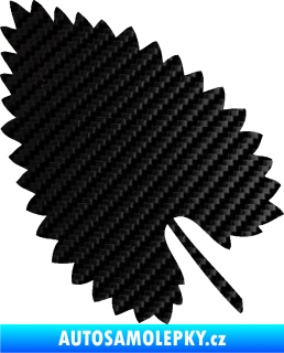 Samolepka List 001 levá 3D karbon černý