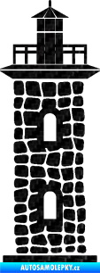 Samolepka Maják 001 3D karbon černý