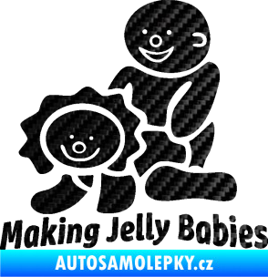 Samolepka Making jelly babies 3D karbon černý
