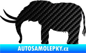 Samolepka Mamut 001 levá 3D karbon černý